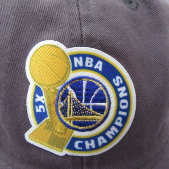 Adidas 5X NBA Champions Baseball Hat Cap 2017 Logo Adjustable Gray One Size - Picture 3 of 7